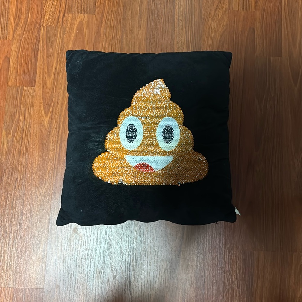 Poop emoji sequence pillow case + pillow